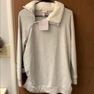 Long sleeved jersey maternity top